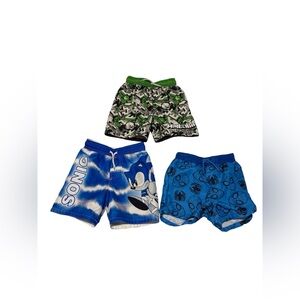 Boy Bundle Swim Shorts 4T Minecraft Spiderman & Sonic